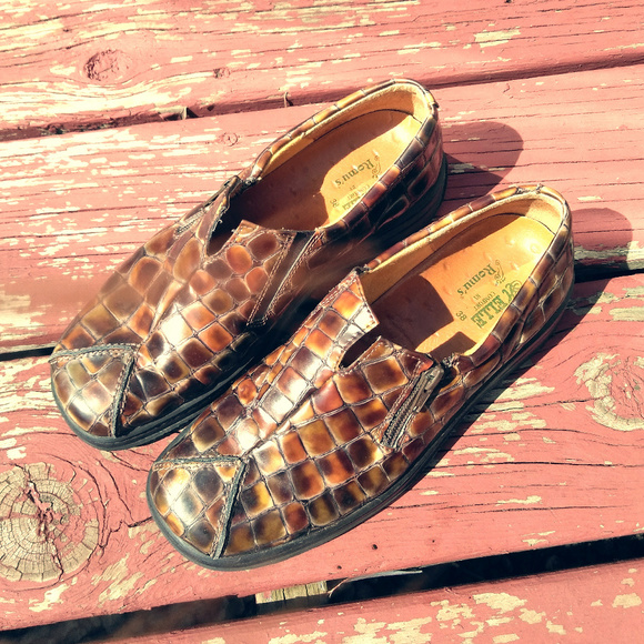 Helle Comfort Shoes - Helle Alligator Leather Loafers